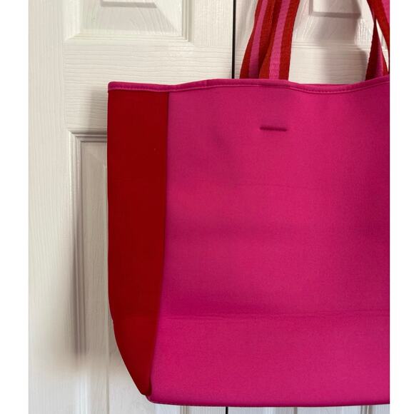 Summersalt Pink and Red Neoprene Scuba Beach Tote - Picture 3 of 8
